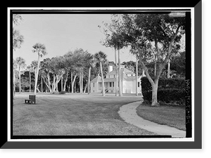 Historic Framed Print, Kingsley Plantation, House, 11676 Palmetto Avenue, Jacksonville, Duval County, FL,  17-7/8" x 21-7/8"