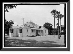 Historic Framed Print, Kingsley Plantation, House, 11676 Palmetto Avenue, Jacksonville, Duval County, FL - 4,  17-7/8" x 21-7/8"