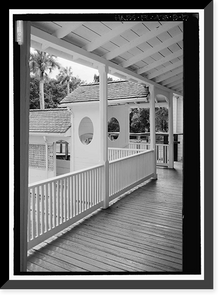 Historic Framed Print, Kingsley Plantation, House, 11676 Palmetto Avenue, Jacksonville, Duval County, FL - 17,  17-7/8" x 21-7/8"