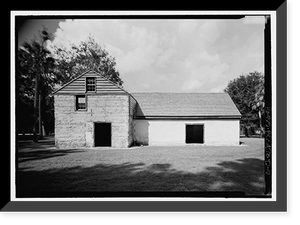Historic Framed Print, Kingsley Plantation, Barn, 11676 Palmetto Avenue, Jacksonville, Duval County, FL - 9,  17-7/8" x 21-7/8"
