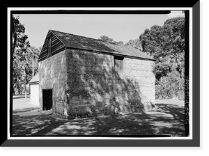 Historic Framed Print, Kingsley Plantation, Barn, 11676 Palmetto Avenue, Jacksonville, Duval County, FL - 12,  17-7/8" x 21-7/8"