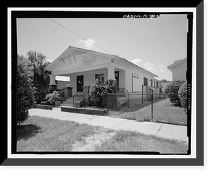Historic Framed Print, 1007 East Fourteenth Avenue, Tampa, Hillsborough County, FL - 2,  17-7/8" x 21-7/8"
