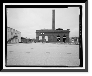 Historic Framed Print, U.S. Naval Air Station, Refrigeration Plant, Center Avenue, Pensacola, Escambia County, FL,  17-7/8" x 21-7/8"