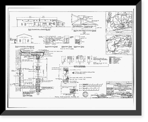 Historic Framed Print, U.S. Naval Air Station, Refrigeration Plant, Center Avenue, Pensacola, Escambia County, FL - 14,  17-7/8" x 21-7/8"
