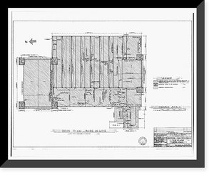 Historic Framed Print, U.S. Naval Air Station, Assembly & Repair Shop, East Avenue, Pensacola, Escambia County, FL - 30,  17-7/8" x 21-7/8"