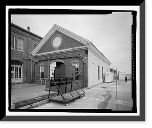 Historic Framed Print, U.S. Naval Air Station, Blacksmith Shop, South Avenue, Pensacola, Escambia County, FL - 3,  17-7/8" x 21-7/8"