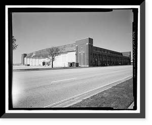 Historic Framed Print, U.S. Naval Air Station, Aircraft Hangar, Radford Boulevard, Pensacola, Escambia County, FL - 3,  17-7/8" x 21-7/8"