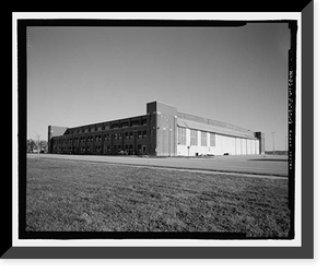 Historic Framed Print, U.S. Naval Air Station, Aircraft Hangar, Radford Boulevard, Pensacola, Escambia County, FL - 9,  17-7/8" x 21-7/8"