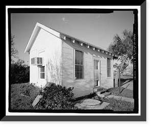 Historic Framed Print, U.S. Naval Air Station, Servant's Quarters Q-3G, Q-3 North Avenue, Pensacola, Escambia County, FL - 4,  17-7/8" x 21-7/8"