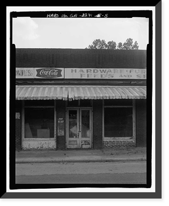 Historic Framed Print, Poppell's Hardware, Furniture, Feed & Seed Store, U.S. Highway 341 at Carter Avenue, Odum, Wayne County, GA - 5,  17-7/8" x 21-7/8"