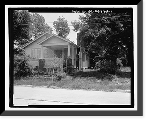 Historic Framed Print, Bryan House, 128 Adair Street, Savannah, Chatham County, GA,  17-7/8" x 21-7/8"