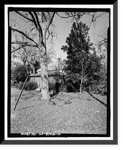 Historic Framed Print, Jaudon-Bragg-Snelling Farm, House, North side of GA State Route 21, Springfield vicinity, Effingham County, GA - 2,  17-7/8" x 21-7/8"