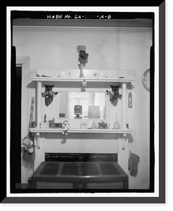 Historic Framed Print, Jaudon-Bragg-Snelling Farm, House, North side of GA State Route 21, Springfield vicinity, Effingham County, GA - 8,  17-7/8" x 21-7/8"