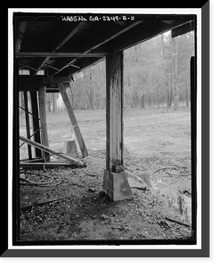 Historic Framed Print, Richmond Hill Plantation, Sterling Creek Lettuce Shed, East of Richmond Hill on Ford Neck Road, Richmond Hill, Bryan County, GA - 11,  17-7/8" x 21-7/8"