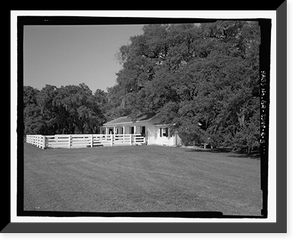 Historic Framed Print, Richmond Hill Plantation, Stable/Garage, East of Richmond Hill on Ford Neck Road, Richmond Hill, Bryan County, GA - 5,  17-7/8" x 21-7/8"