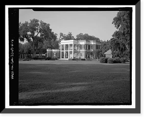 Historic Framed Print, Richmond Hill Plantation, Ford Mansion, East of Richmond Hill on Ford Neck Road, Richmond Hill, Bryan County, GA - 7,  17-7/8" x 21-7/8"