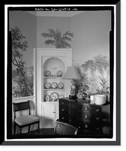 Historic Framed Print, Richmond Hill Plantation, Ford Mansion, East of Richmond Hill on Ford Neck Road, Richmond Hill, Bryan County, GA - 16,  17-7/8" x 21-7/8"