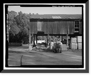 Historic Framed Print, Richmond Hill Plantation, Cherry Hill Lettuce Shed, East of Richmond Hill on Ford Neck Road, Richmond Hill, Bryan County, GA - 10,  17-7/8" x 21-7/8"
