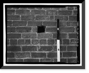 Historic Framed Print, Richmond Hill Plantation, Laboratory-Powerhouse & Chimney, East of Richmond Hill on Ford Neck Road, Richmond Hill, Bryan County, GA - 16,  17-7/8" x 21-7/8"