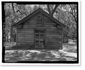 Historic Framed Print, Richmond Hill Plantation, Oyster House, East of Richmond Hill on Ford Neck Road, Richmond Hill, Bryan County, GA - 5,  17-7/8" x 21-7/8"