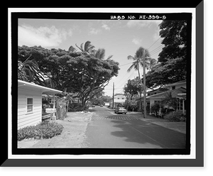 Historic Framed Print, U.S. Naval Base, Pearl Harbor, Naval Housing Area Makalapa, Northeast of Kamehameha Highway & Radford Drive intersection, Pearl City, Honolulu County, HI - 5,  17-7/8" x 21-7/8"