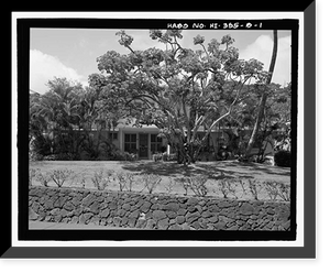 Historic Framed Print, U.S. Naval Base, Pearl Harbor, Naval Housing Area Makalapa, Senior Officers' Quarters Type B, 23 Makalapa Drive, Pearl City, Honolulu County, HI,  17-7/8" x 21-7/8"