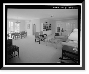 Historic Framed Print, U.S. Naval Base, Pearl Harbor, Naval Housing Area Makalapa, Staff Officers' Mess, 41 Makalapa Drive, Pearl City, Honolulu County, HI - 6,  17-7/8" x 21-7/8"