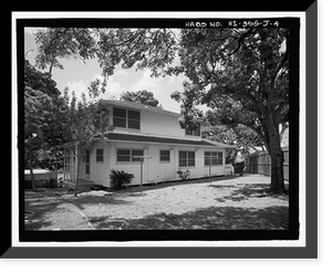 Historic Framed Print, U.S. Naval Base, Pearl Harbor, Naval Housing Area Makalapa, Junior Officers' Quarters Type J, Makin Place, & Halawa, Makalapa, & Midway Drives, Pearl City, Honolulu County, HI - 4,  17-7/8" x 21-7/8"