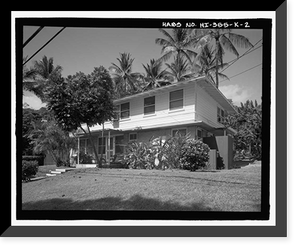 Historic Framed Print, U.S. Naval Base, Pearl Harbor, Naval Housing Area Makalapa, Junior Officers' Quarters Type K, Makin Place, & Halawa, Makalapa, & Midway Drives, Pearl City, Honolulu County, HI - 2,  17-7/8" x 21-7/8"
