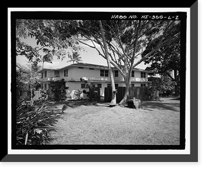 Historic Framed Print, U.S. Naval Base, Pearl Harbor, Naval Housing Area Makalapa, Angle Three-Bedroom Duplex Type M, Kamakani & Samoa Places, & Makalapa Drive, Pearl City, Honolulu County, HI - 2,  17-7/8" x 21-7/8"
