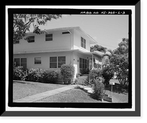 Historic Framed Print, U.S. Naval Base, Pearl Harbor, Naval Housing Area Makalapa, Angle Three-Bedroom Duplex Type M, Kamakani & Samoa Places, & Makalapa Drive, Pearl City, Honolulu County, HI - 3,  17-7/8" x 21-7/8"