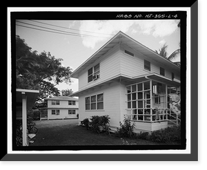 Historic Framed Print, U.S. Naval Base, Pearl Harbor, Naval Housing Area Makalapa, Angle Three-Bedroom Duplex Type M, Kamakani & Samoa Places, & Makalapa Drive, Pearl City, Honolulu County, HI - 4,  17-7/8" x 21-7/8"