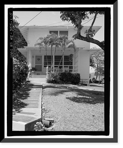 Historic Framed Print, U.S. Naval Base, Pearl Harbor, Naval Housing Area Makalapa, Angle Three-Bedroom Duplex Type M, Kamakani & Samoa Places, & Makalapa Drive, Pearl City, Honolulu County, HI - 5,  17-7/8" x 21-7/8"