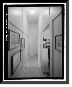 Historic Framed Print, U.S. Naval Base, Pearl Harbor, Naval Housing Area Hospital Point, Quarters for Officer in Charge of Radio Station, 1 Ford Island Way, Pearl City, Honolulu County, HI - 8,  17-7/8" x 21-7/8"