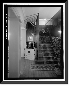 Historic Framed Print, U.S. Naval Base, Pearl Harbor, Naval Housing Area Hospital Point, Commanding Officer's Quarters, 6-8 First Street, Pearl City, Honolulu County, HI - 6,  17-7/8" x 21-7/8"