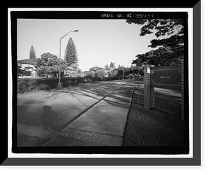 Historic Framed Print, U.S. Naval Base, Pearl Harbor, Naval Housing Area Hale Alii, Hale Alii Avenue, Eighth Street, & Avenue D, Pearl City, Honolulu County, HI,  17-7/8" x 21-7/8"