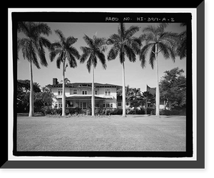 Historic Framed Print, U.S. Naval Base, Pearl Harbor, Naval Housing Area Hale Alii, Commandant's Quarters, 6 Hale Alii Avenue, Pearl City, Honolulu County, HI - 2,  17-7/8" x 21-7/8"