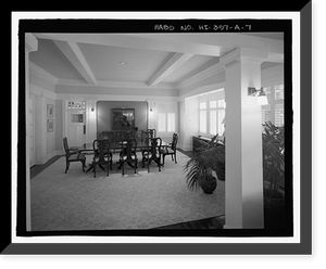 Historic Framed Print, U.S. Naval Base, Pearl Harbor, Naval Housing Area Hale Alii, Commandant's Quarters, 6 Hale Alii Avenue, Pearl City, Honolulu County, HI - 7,  17-7/8" x 21-7/8"