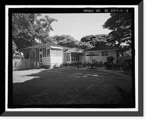 Historic Framed Print, U.S. Naval Base, Pearl Harbor, Naval Housing Area Hale Alii, Junior Officers' Quarters Type, 9-10 Hale Alii Avenue, 1-2 Eighth Street, Pearl City, Honolulu County, HI - 3,  17-7/8" x 21-7/8"
