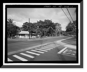 Historic Framed Print, U.S. Naval Base, Pearl Harbor, Naval Housing Area Pearl City Peninsula, Bounded by Lanakila & Laniwai Avenues, Kaiapo Canal & shoreline, Pearl City, Honolulu County, HI,  17-7/8" x 21-7/8"