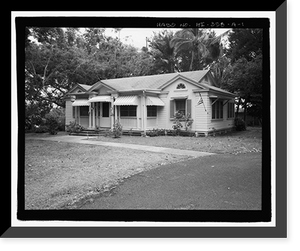 Historic Framed Print, U.S. Naval Base, Pearl Harbor, Naval Housing Area Pearl City Peninsula, MacIntyre House, 364 Laniwai Avenue, Pearl City, Honolulu County, HI,  17-7/8" x 21-7/8"