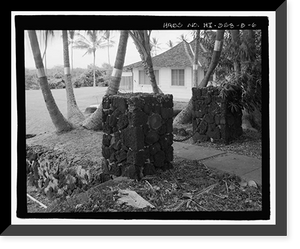 Historic Framed Print, U.S. Naval Base, Pearl Harbor, Naval Housing Area Pearl City Peninsula, Uyehara House & Garage, 1038 Ashley Avenue, Pearl City, Honolulu County, HI - 6,  17-7/8" x 21-7/8"