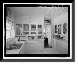 Historic Framed Print, U.S. Naval Base, Pearl Harbor, Naval Housing Area Pearl City Peninsula, Uyehara House & Garage, 1038 Ashley Avenue, Pearl City, Honolulu County, HI - 10,  17-7/8" x 21-7/8"