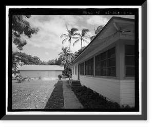 Historic Framed Print, U.S. Naval Base, Pearl Harbor, Naval Housing Area Pearl City Peninsula, House & Garage, 346 Laniwai Avenue, Pearl City, Honolulu County, HI - 2,  17-7/8" x 21-7/8"