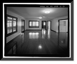 Historic Framed Print, U.S. Naval Base, Pearl Harbor, Naval Housing Area Pearl City Peninsula, House & Garage, 346 Laniwai Avenue, Pearl City, Honolulu County, HI - 5,  17-7/8" x 21-7/8"