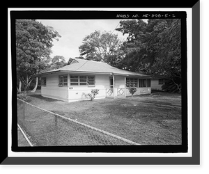 Historic Framed Print, U.S. Naval Base, Pearl Harbor, Naval Housing Area Pearl City Peninsula, Defense Housing Project Type 47A, 308 Laniwai Avenue, Pearl City, Honolulu County, HI - 2,  17-7/8" x 21-7/8"