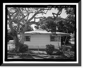 Historic Framed Print, U.S. Naval Base, Pearl Harbor, Naval Housing Area Pearl City Peninsula, Defense Housing Project Type 47A, 308 Laniwai Avenue, Pearl City, Honolulu County, HI - 3,  17-7/8" x 21-7/8"