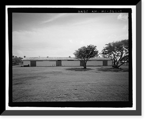 Historic Framed Print, U.S. Naval Base, Pearl Harbor, Practice Bomb Storehouse, Yorktown Boulevard northeast of Saratoga Boulevard, Pearl City, Honolulu County, HI,  17-7/8" x 21-7/8"