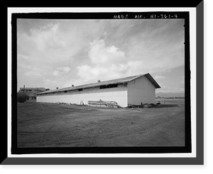 Historic Framed Print, U.S. Naval Base, Pearl Harbor, Practice Bomb Storehouse, Yorktown Boulevard northeast of Saratoga Boulevard, Pearl City, Honolulu County, HI - 4,  17-7/8" x 21-7/8"