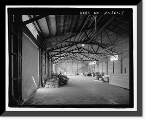 Historic Framed Print, U.S. Naval Base, Pearl Harbor, Practice Bomb Storehouse, Yorktown Boulevard northeast of Saratoga Boulevard, Pearl City, Honolulu County, HI - 5,  17-7/8" x 21-7/8"